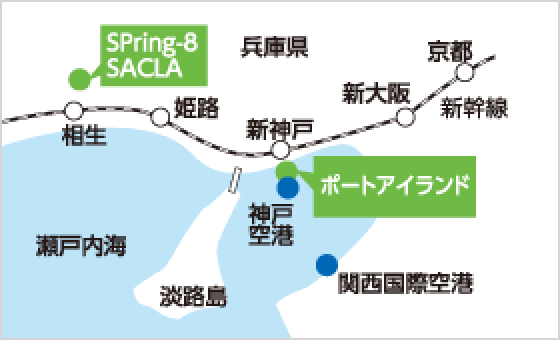 SPring-8、ポートアイランド アクセス