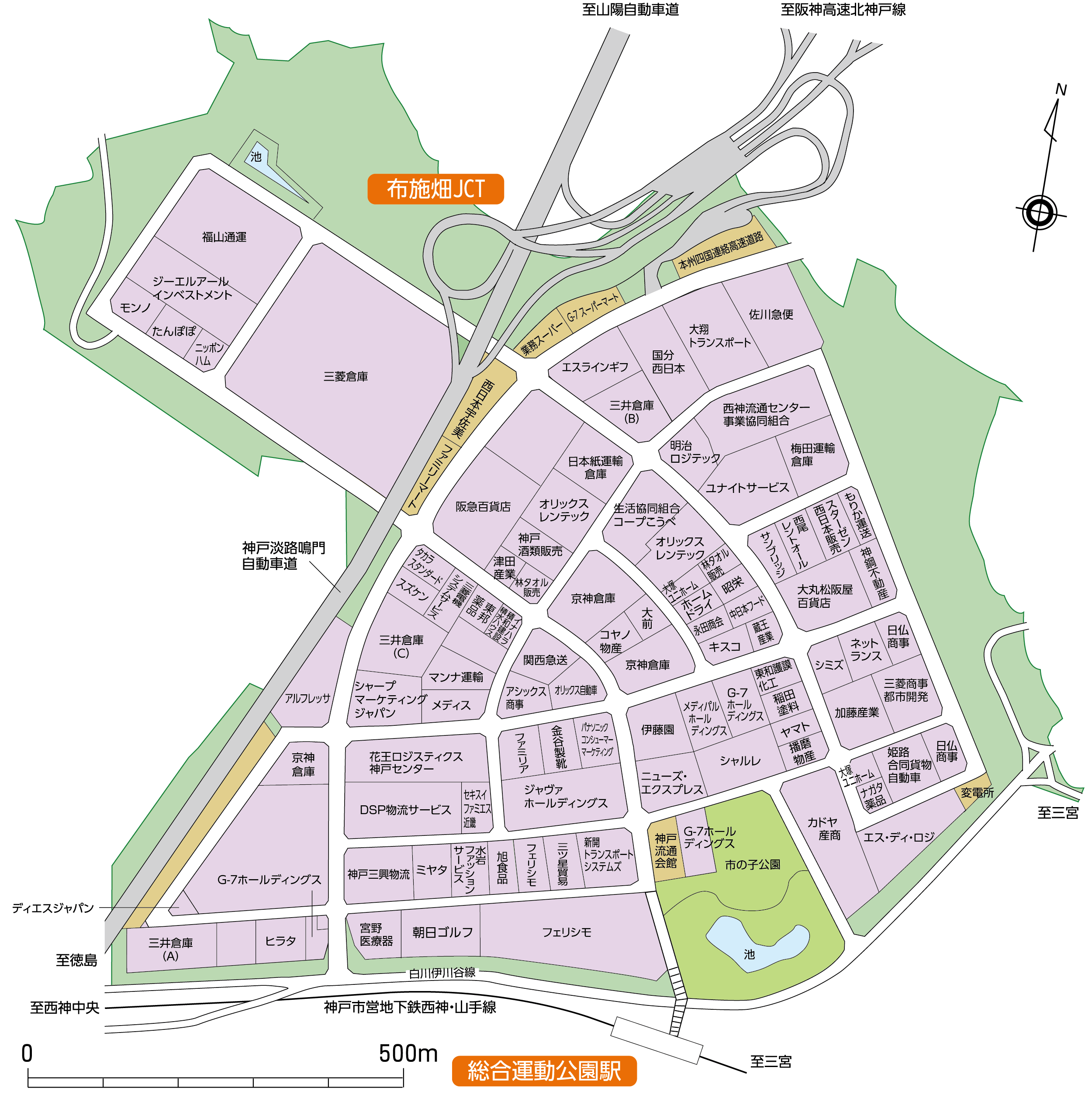 神戸流通センター 区画図