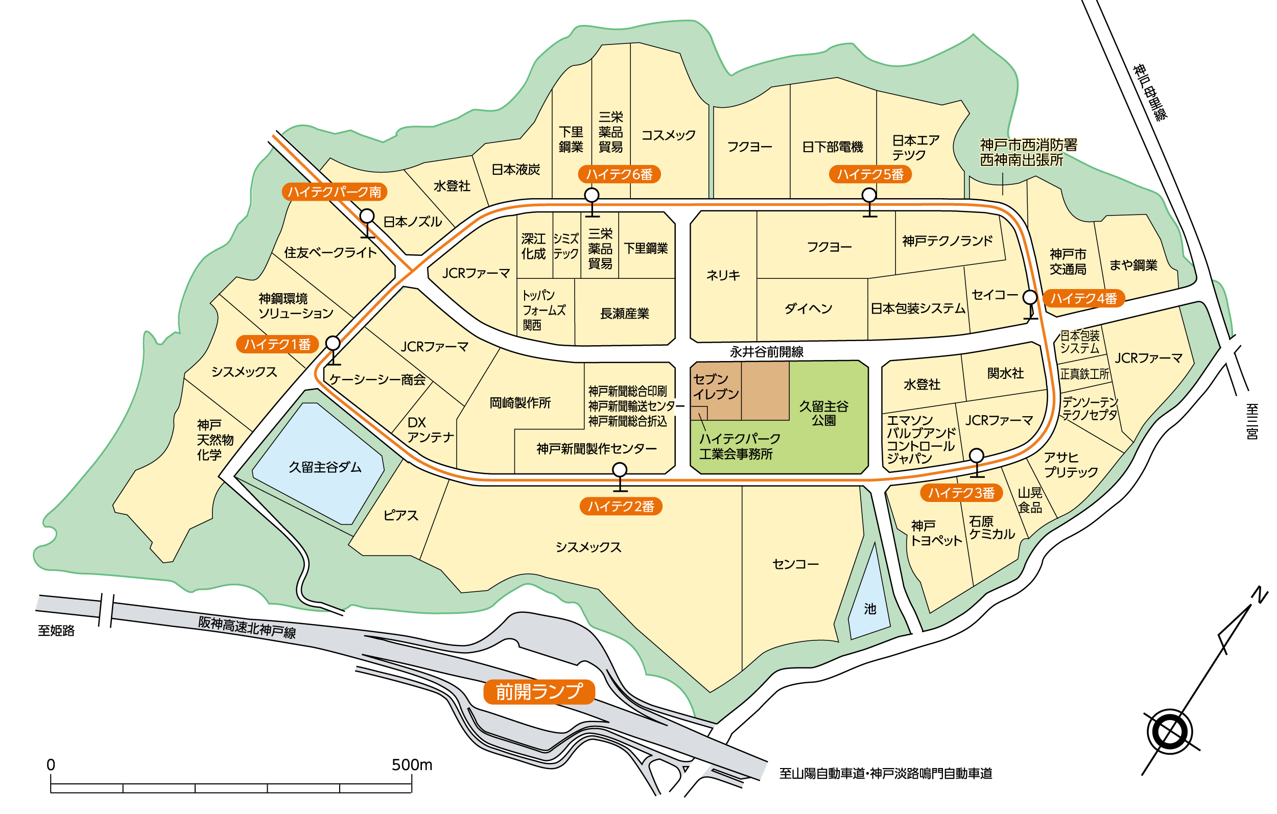 神戸ハイテクパーク 区画図